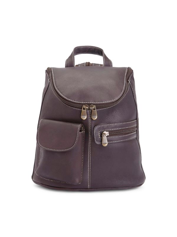 Royce New York Leather Backpack